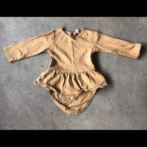 Quincy Mae Long Sleeve Peplum Skirt Body Suit One Piece